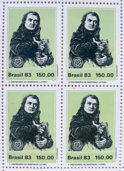 C 1312 Selo 5 Centenario Martinho Lutero Religiao Luterana 1983 Quadra