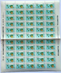 C 1319 Selo 30 Aniversario Conselho de Cooperacao Aduaneira Mapa 1983 Folha