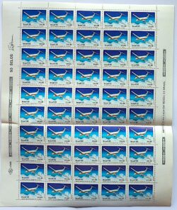 C 1347 Selo Industria Aeronautica Aviao Aviacao 1983 Folha