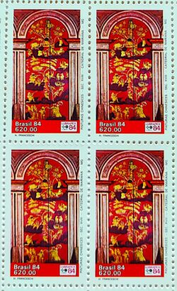C 1393 Selo Lubrapex Portugal Pintura Sacra China Mariana 1984 Quadra