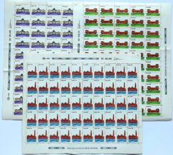 C 1407 Selo Patrimonio Ferroviario Estacao de Trem da Luz Sao Joao Del Rei Japeri 1984 Folha Serie Completa