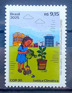 C 4185 Selo COP30 Brasil Amazonia Belem 2025 Justica Climatica Mulher