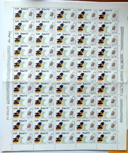 C 782 Selo Flora e Fauna Ave Passaro 1973 Folha