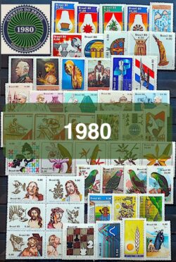 Colecao Anual de Selos do Brasil 1980 Comemorativos