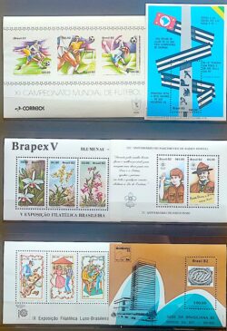 Colecao Anual de Selos do Brasil 1982 Comemorativos e Blocos