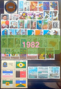 Colecao Anual de Selos do Brasil 1982 Comemorativos