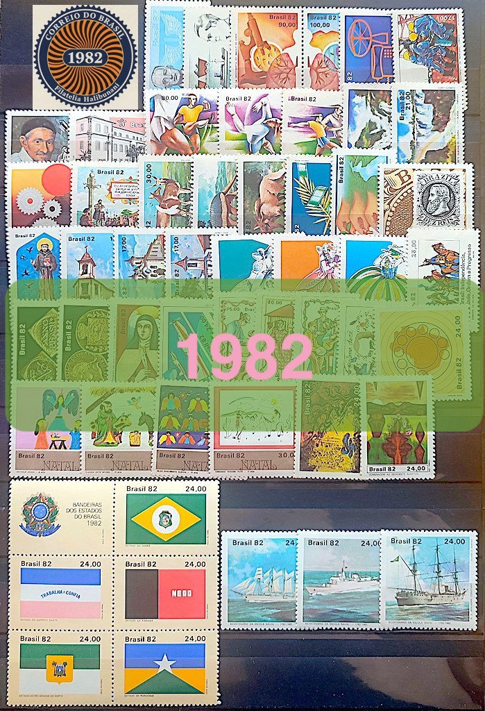 Colecao Anual de Selos do Brasil 1982 Comemorativos