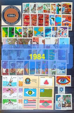 Colecao Anual de Selos do Brasil 1984 Comemorativos