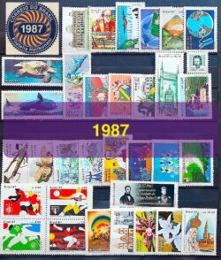 Colecao Anual de Selos do Brasil 1987 Comemorativos