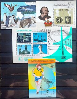 Colecao Anual de Selos do Brasil 1990 Comemorativos e Blocos