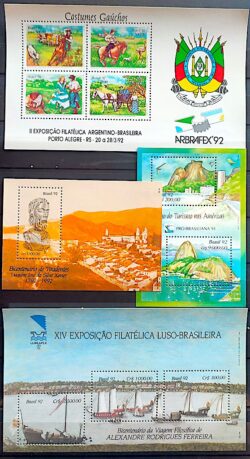 Colecao Anual de Selos do Brasil 1992 Comemorativos e Blocos
