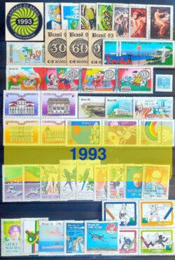 Colecao Anual de Selos do Brasil 1993 Comemorativos