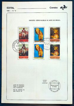 Edital 1980 08 Museus Arte Brasil Pintura Com Selo CPD e CBC SP 01