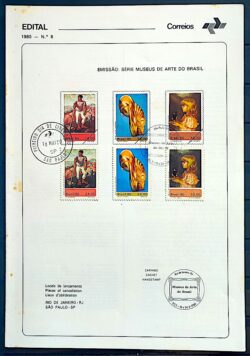 Edital 1980 08 Museus Arte Brasil Pintura Com Selo CPD e CBC SP 03