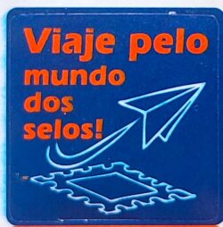 Etiqueta Autoadesiva Filatelia 02 Viaje pelo Mundo dos Selos