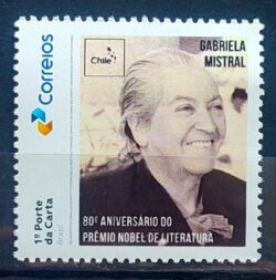SI 111 Selo Institucional Prêmio Nobel de Literatura de Gabriela Mistral Chile 2025