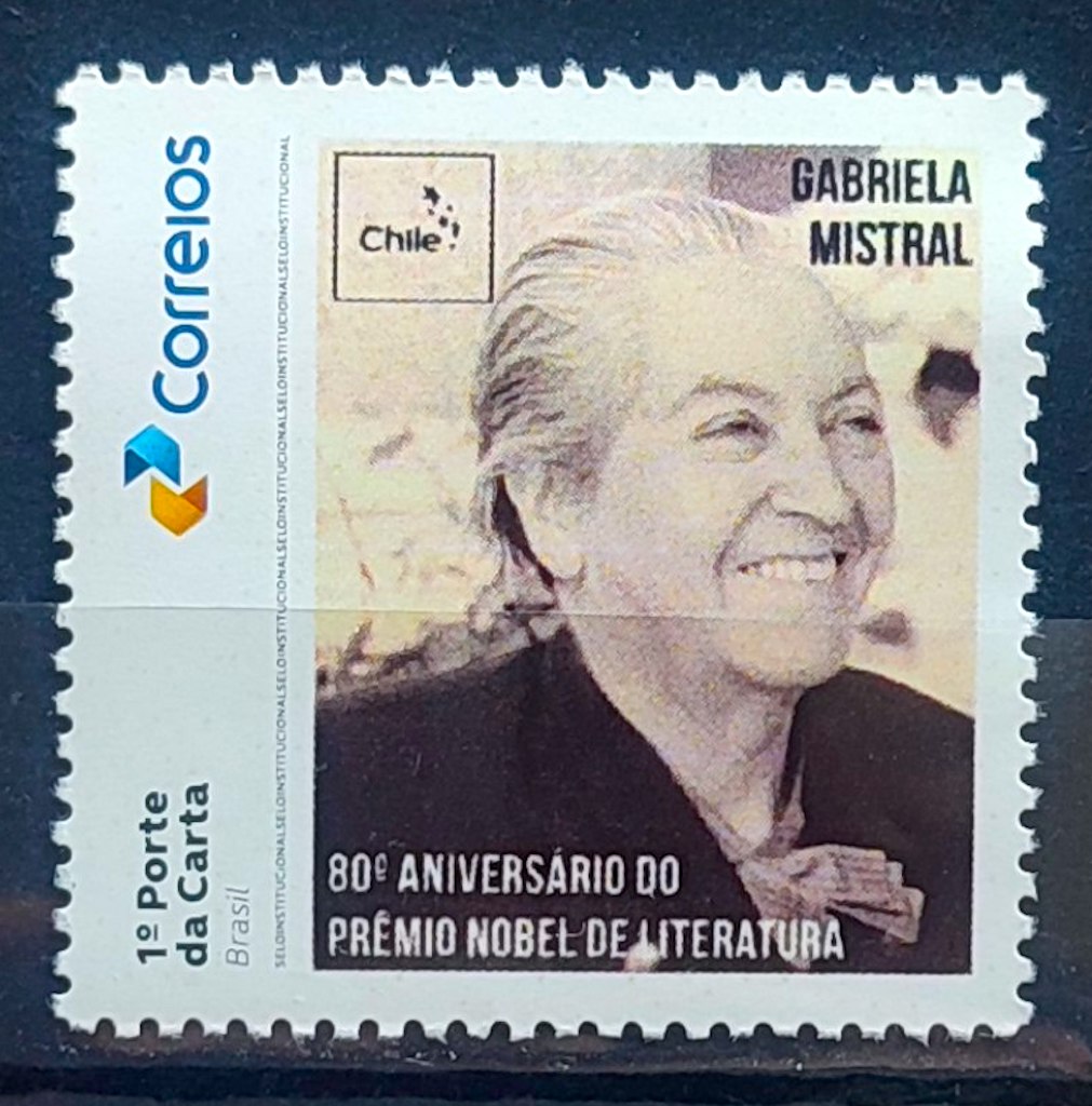 SI 111 Selo Institucional Prêmio Nobel de Literatura de Gabriela Mistral Chile 2025