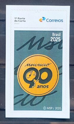 SI 112 Selo Institucional 90 Anos Mauricio Sousa e Horacio Literatura Logo 2025