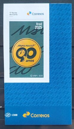 SI 112 Selo Institucional 90 Anos Mauricio Sousa e Horacio Literatura Logo 2025 Vinheta Correios