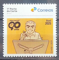 SI 113 Selo Institucional 90 Anos Mauricio Sousa e Horacio Literatura 2025