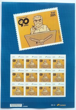 SI 113 Selo Institucional 90 Anos Mauricio Sousa e Horacio Literatura 2025 Folha