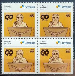 SI 113 Selo Institucional 90 Anos Mauricio Sousa e Horacio Literatura 2025 Quadra