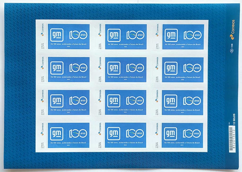 SI 115 Selo Institucional Centenario General Motors Brasil Carro Economia 2025 Folha