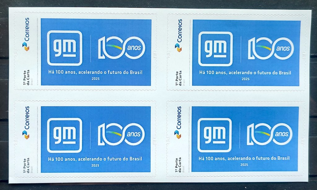 SI 115 Selo Institucional Centenario General Motors Brasil Carro Economia 2025 Quadra