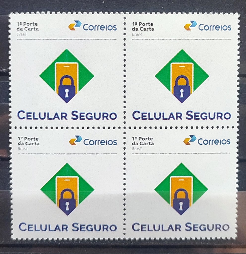 SI 114 Selo Institucional Celular Seguro Comunicacao Seguranca 2025 Quadra