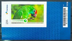 SI 120 Selo Institucional Instituto Terra Fauna Periquito 2025 Codigo de Barras