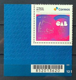 SI 121 Selo Institucional Ordem dos Advogados do Brasil Justica 2025 Codigo de Barras