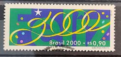 C 2237 Selo Feliz Ano Novo 2000 Circulado 1
