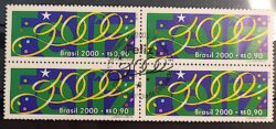 C 2237 Selo Feliz Ano Novo 2000 Quadra CBC DF
