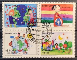 C 2238 Selo Selando o Futuro Mapa Estrela Sol 2000 CPD SP