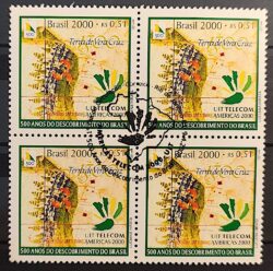 C 2249 Selo Telecom 2000 UIT Comunicacao Mapa Descobrimento do Brasil Quadra CBC RJ