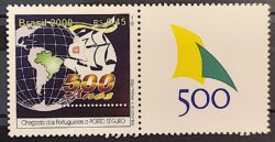 C 2274 Selo 500 Anos Descobrimento do Brasil 2000 Porto Seguro Navio Mapa Portugal Vinheta