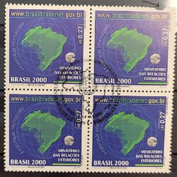 C 2275 Selo Ministerio das Relacoes Exteriores Mapa Braziltradenet 2000 Quadra CBC DF 1