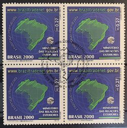 C 2275 Selo Ministerio das Relacoes Exteriores Mapa Braziltradenet 2000 Quadra CBC DF 2