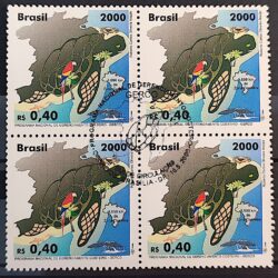 C 2276 Selo Gerenciamento Costeiro GERCO Tartaruga Aves Passaro Mapa Baleia Siri 2000 Quadra CBC DF