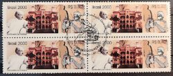 C 2280 Selo Centenario da Fundacao Oswaldo Cruz Fiocruz Ciencia Saude 2000 Quadra CBC RJ