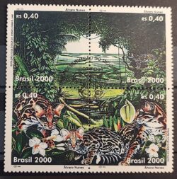 C 2285 Selo Preservacao do Meio Ambiente Expo Gato Onca 2000 CBC AM