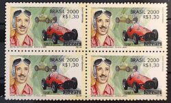 C 2345 Selo Automobilismo Chico Landi Formula 1 Carro Ferrari 2000 Quadra