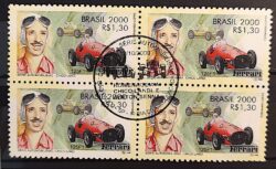 C 2345 Selo Automobilismo Chico Landi Formula 1 Carro Ferrari 2000 Quadra CBC SP