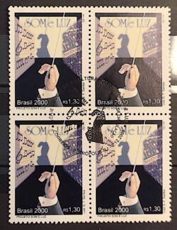 C 2353 Selo Projeto Som e Luz Musica 2000 Quadra CBC RJ 2