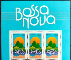 C 4186 Selo Bossa Nova Musica Violao Pao de Acucar Sol 2025 3 Unidades Vinheta