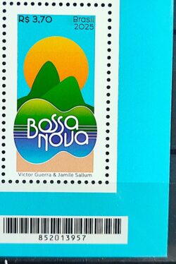 C 4186 Selo Bossa Nova Musica Violao Pao de Acucar Sol 2025 Codigo de Barras