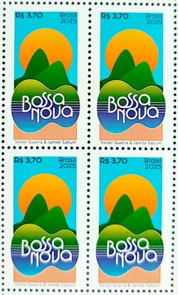 C 4186 Selo Bossa Nova Musica Violao Pao de Acucar Sol 2025 Quadra