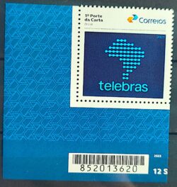 SI 122 Selo Institucional Nova Marca Telebras Comunicacao Mapa Telefone 2025 Codigo de Barras