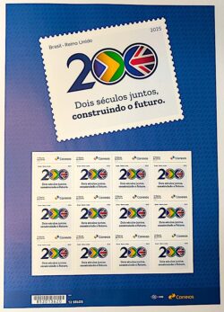 SI 124 Selo Institucional Relacoes Diplomaticas Reino Unido Inglaterra Bandeira 2025 Folha