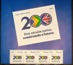 SI 124 Selo Institucional Relacoes Diplomaticas Reino Unido Inglaterra Bandeira 2025 Porta-retrato